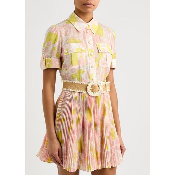 Zimmermann Pink and Yellow Mini Dress - Picture 5 of 8